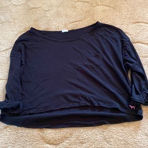 Pink size medium women’s color black cropped oversize 3/4 length sleeve